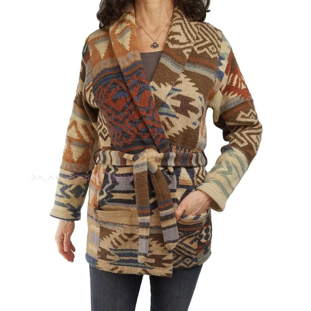 RALPH LAUREN PP S/M Fit Belted Ranch Shawl Collar